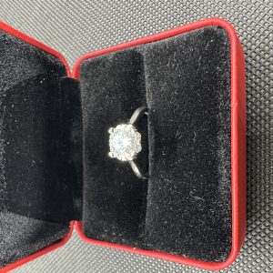 ダイヤの指輪 ダイヤモンド チャーム 天然ダイヤモンド1.01ct GIA証明書 AU750指輪