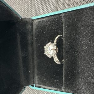 ダイヤの指輪 1 カラット 天然ダイヤモンド1.01ct GIA証明書 AU750指輪