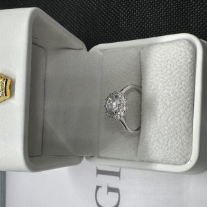 ダイヤの指輪 ダイヤモンド 1 カラット 天然ダイヤモンド1.01ct GIA鑑定書 AU750指輪